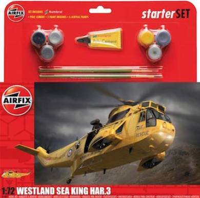 Westland Sea King HAR3 Helicopter Large Starter Set w/paint & glue