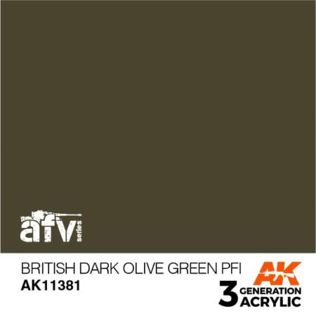 AFV Series British Dark Olive Green PF1 3rd Generation Acrylic Paint