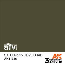 AFV Series SCC No15 Olive Drab 3rd Generation Acrylic Paint