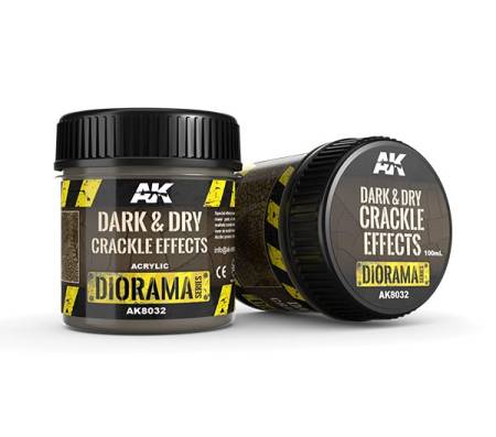 AK Interactive Diorama Series: Dark & Dry Crackle Effects 100 ml.