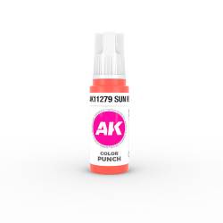 AK Interactive Color Punch Sun Red 3rd Generation Acrylic Paint