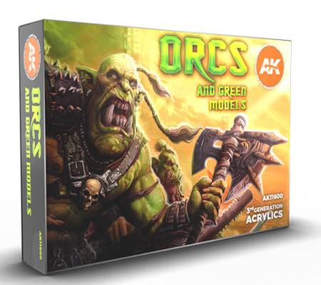 Orcs and Green Creatures 3rd Generation Acrylic Paint Set