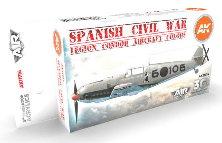 Air Series Spanish Civil War Legion Condor Aircraft Colors 3rd Generation Acrylic Paint Set