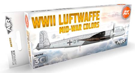 Air Series WWII Luftwaffe Mid-War Colors 3rd Generation Acrylic Paint Set