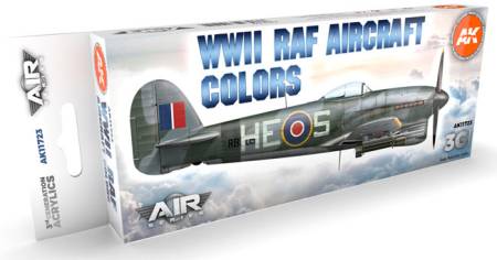 Air Series WWII RAF Aircraft Colors 3rd Generation Acrylic Paint Set