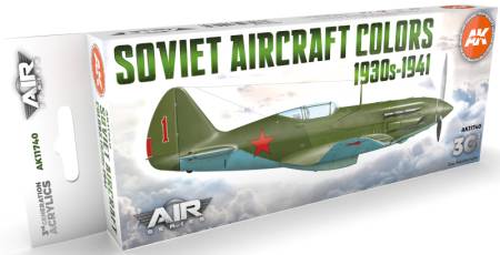Air Series Soviet Aircraft Colors 1930s-1941 3rd Generation Acrylic Paint Set