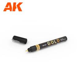 AK Interactive 1mm Metallic Liquid Marker Gold
