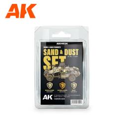 AK Interactive Sand & Dust Enamel Liquid Pigments Set