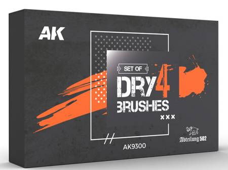 AK Interactive Dry 4 Brushes Set