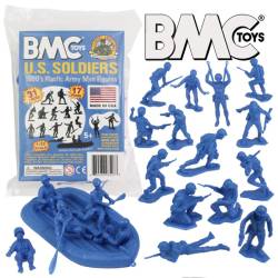 BMC Marx Plastic Army Men US Soldiers - Blue 31pc