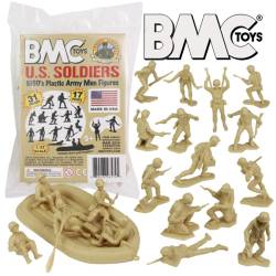 BMC Marx Plastic Army Men US Soldiers - Tan 31pc