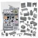 Classic Marx Military Base Camp - Gray 44pc Plastic Army Men Playset Accessories