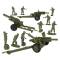 BMC Classic WWII US Howitzer Artillery & Crew 12PC OD Green Playset