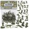 BMC Classic WWII US Infantry Plastic Army Men 33pc OD Green Soldiers