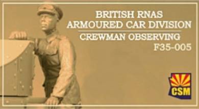 British RNAS Armoured Car Division Crewman Observing