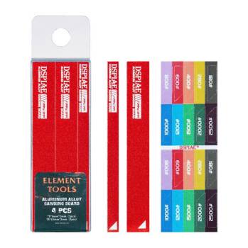 Dspiae Aluminum Alloy Sanding Board (Red) 4pcs