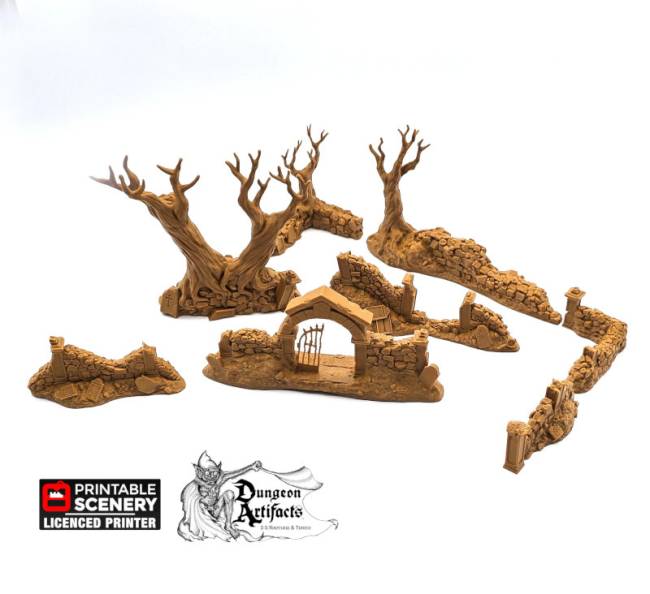 Hallowed Graveyard - Shadowfey Wilds - Printable Scenery