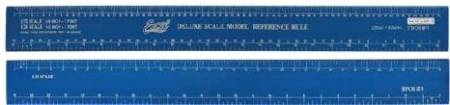 12in Aluminum Deluxe 1/35, 1/24, 1/25 Scale Model Reference Ruler