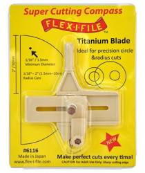 Flex-I-File Super Cutting Compass w/Titanium Blade for Precision Circle & Radius Cuts