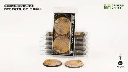 Gamers Grass Battle Ready Bases - Deserts of Maahl, 60mm (x2)