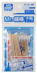 Mr. Cotton Swab Wooden Stick Type (30pc)