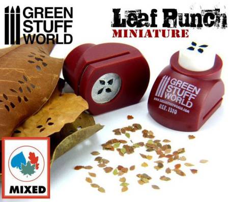 Miniature Leaf Punch - RED - Mixed