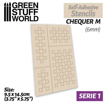 Self-Adhesive Stencils - Chequer M