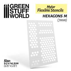 Flexible Stencils - HEXAGONS M (7mm)
