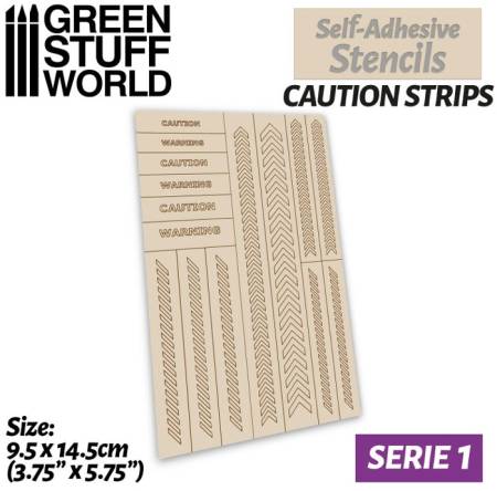 Self-Adhesive Stencils - Caution Strips