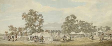 Late 18th Century British Military Encampment in St. James Park Scenic Backdrop