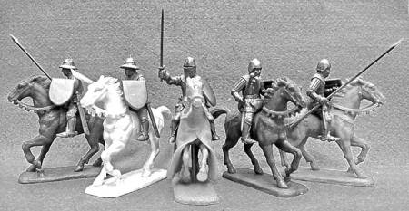 14th Century French Army Hobilars & Mounted Sergeants in Light Metallic Armor
