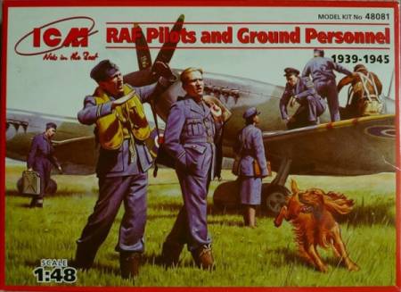 WWII RAF Pilots & Ground Personnel w/Dog 1939-1945