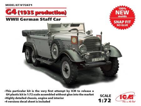 WWII German G4 1935 Production Staff Car (Snap) (New Tool)