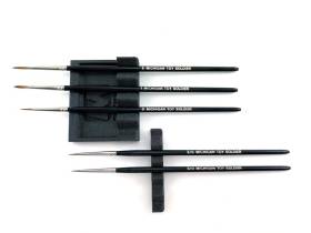MichToy Pointed Pure Kolinsky Sable Figures Brush Set - Rosemary 