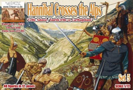 Hannibal crosses the Alps Set 5 Celtic Salassi / Taurini Tribe vs. Carthaginians