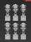 WW2 German Heads Set No.3
