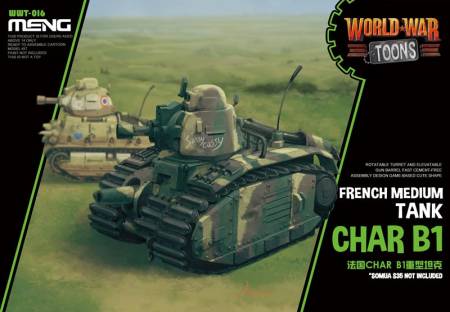 French Heavy Tank Char B1 - World War Toon - Meng Model Kids Caricature Series