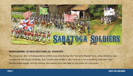 Saratoga Soldiers /Soldados de Alamo Supplement