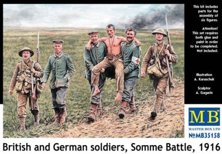 WWI The Somme 1916- British with  German Prisoners 