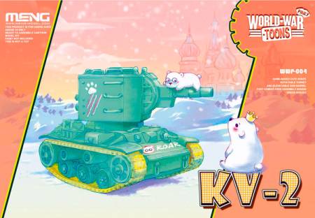 Pinky KV-2 Soviet Heavy Tank in Blue  - World War Toons Meng Model Kids Caricature Series