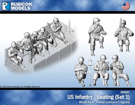 US Infantry Seated (Set 1)- Pewter