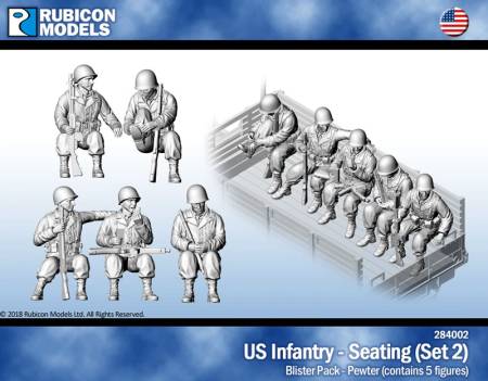 US Infantry Seated (Set 2)- Pewter