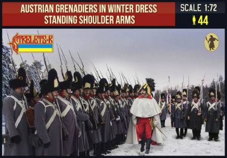 Strelets R - Austrian Grenadiers in Winter Dress Standing Shoulder Arms