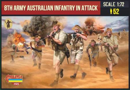 Strelets Mini - WWII 8th Army Australian Infantry in Attack