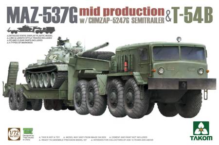 MAZ-537G w/ChMZAP-5247G Semi-trailer mid production & T-54B