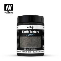 Vallejo Earth Textures- Black Lava 200ml.
