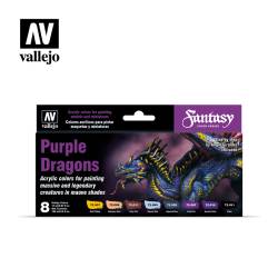 Fantasy Purple Dragons Game Color Paint Set