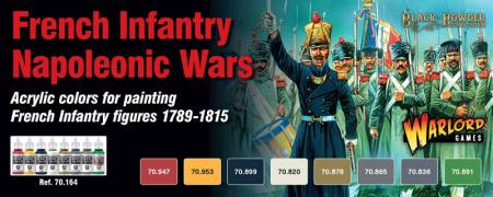 French Infantry Napoleonic 1789-1815 Wargames Paint Set (8 Colors) 17ml Bottle