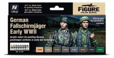 German Fallschirmjager Early WWII Model Color Paint Set (8 Colors)