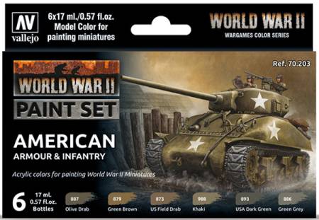 WWII Paint Set - American Armour & Infantry